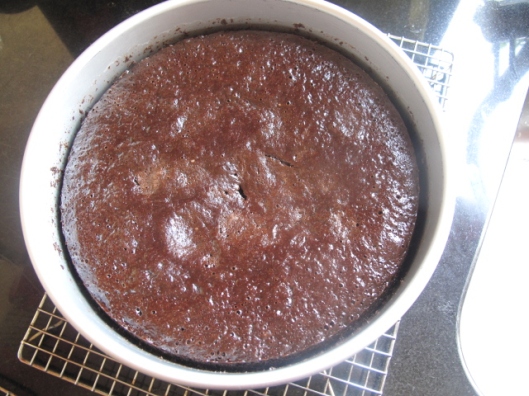 Baked Chocolate Sour Cream cake